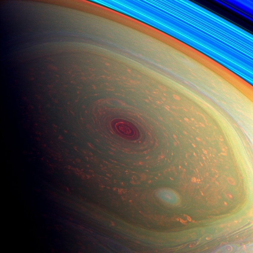 Wirbelsturm auf dem Saturn